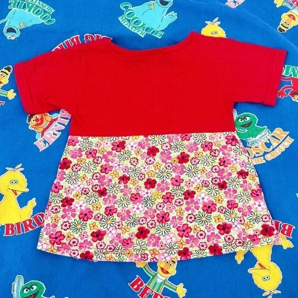 Vintage Kids Looney Tunes Tweety Bird Red Floral Dress Size 4T - Picture 3 of 5